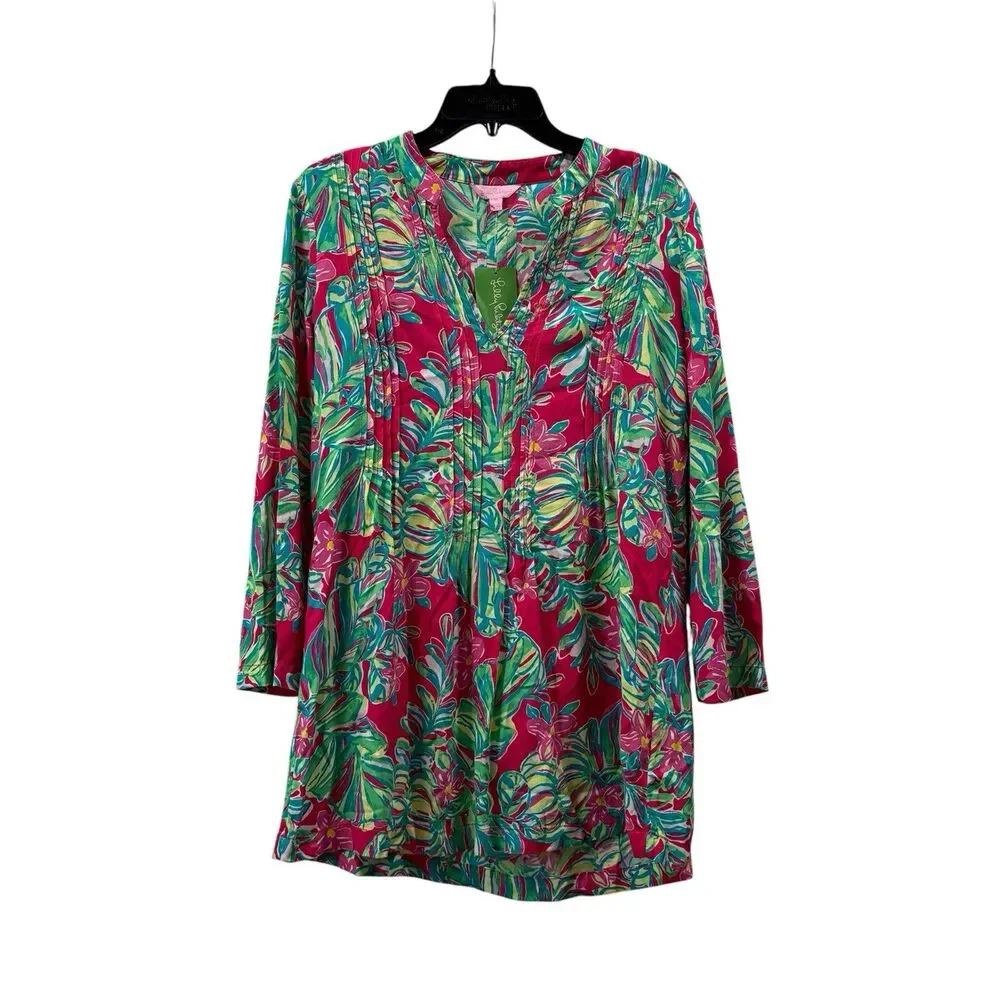 Lilly Pulitzer Sarasota Tunic Jungle Tumble Size M Tropical Preppy